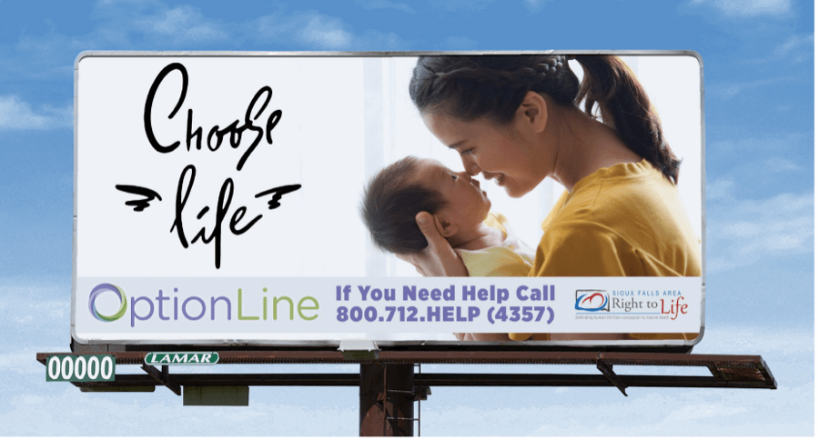Choose Life - E 10th St. Designed by Sioux Falls Area Right to Life