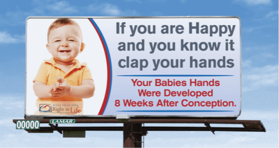 Clap Your Hands - W 12th St. Designed by Sioux Falls Area Right to Life