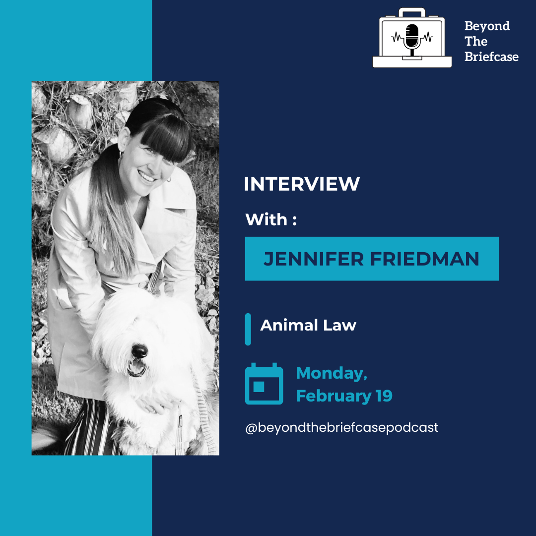 Interview with Jennifer Friedman: Canada’s Animal Lawyer, Beyond the Briefcase Podcast, February 19, 2024