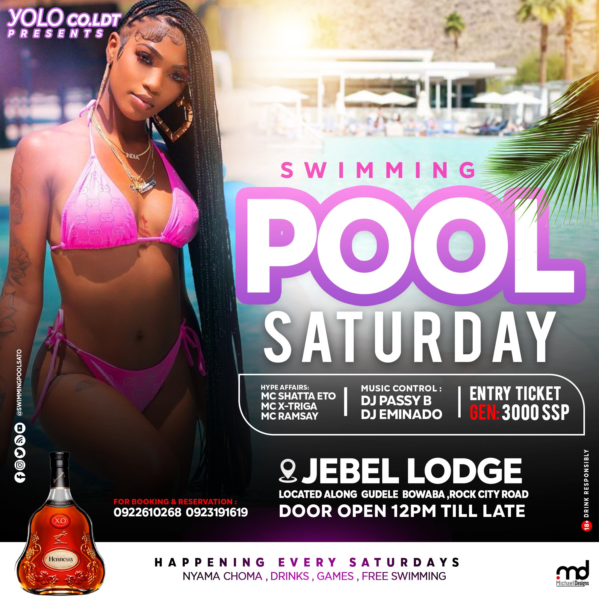 THIS SATURDAY - FIRST EVER POOL PARTY IN JUBA - JEBEL LODGE
