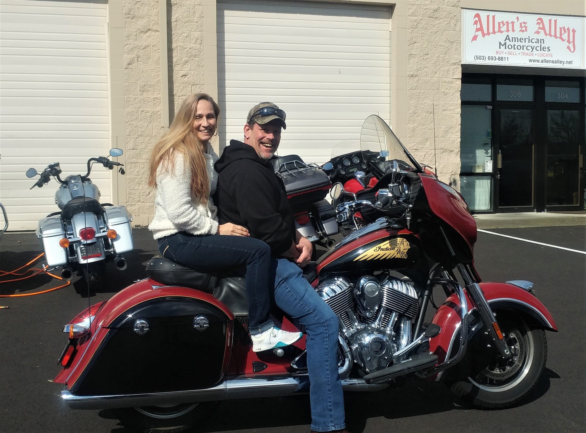 Joe and Marla Picking Up Their 2015 Indian Chieftain, I truly Appreciate Your Business.