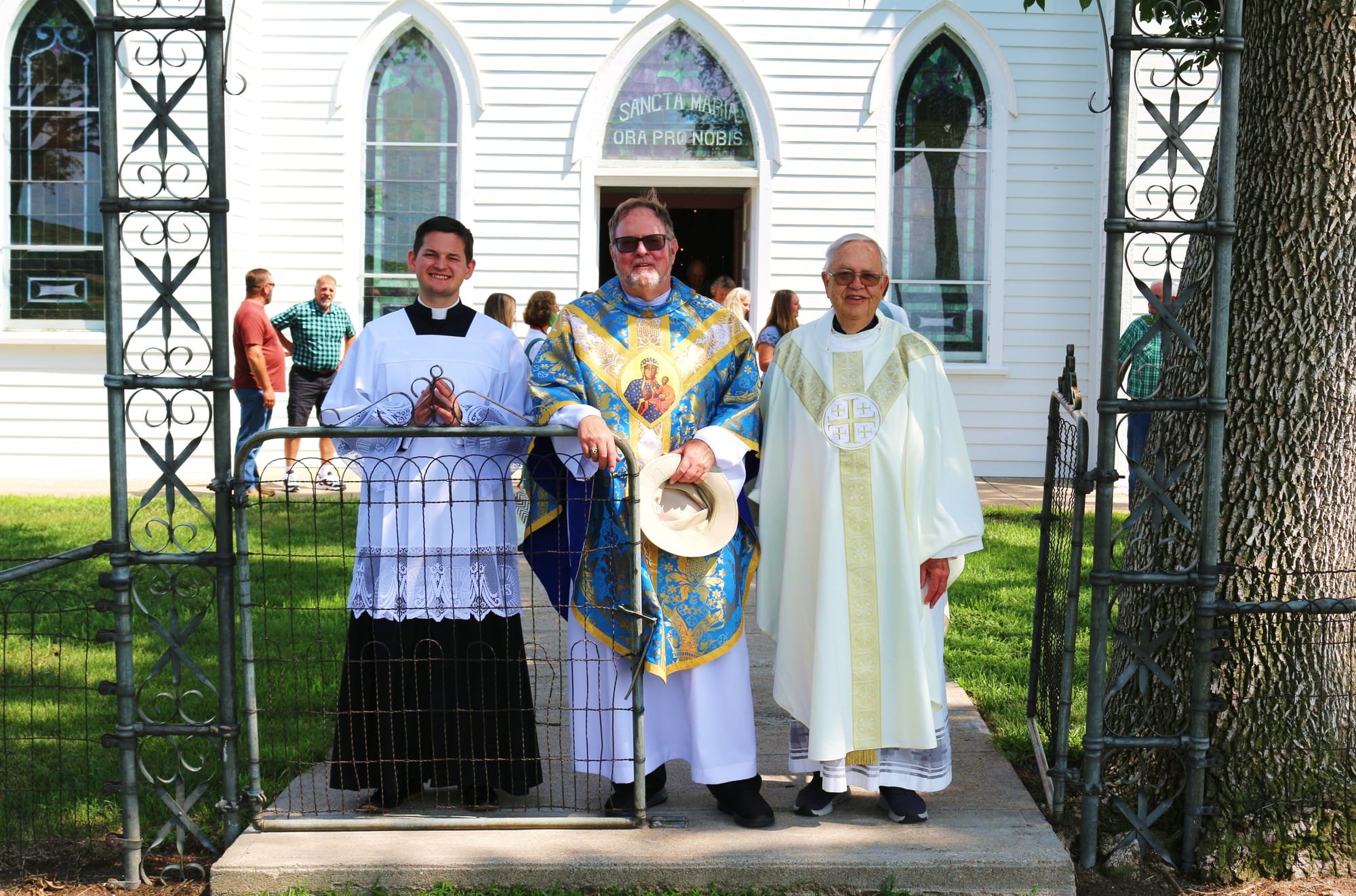 Kaleob Marx, Seminarian, Fr. Richard, & Fr. Dave