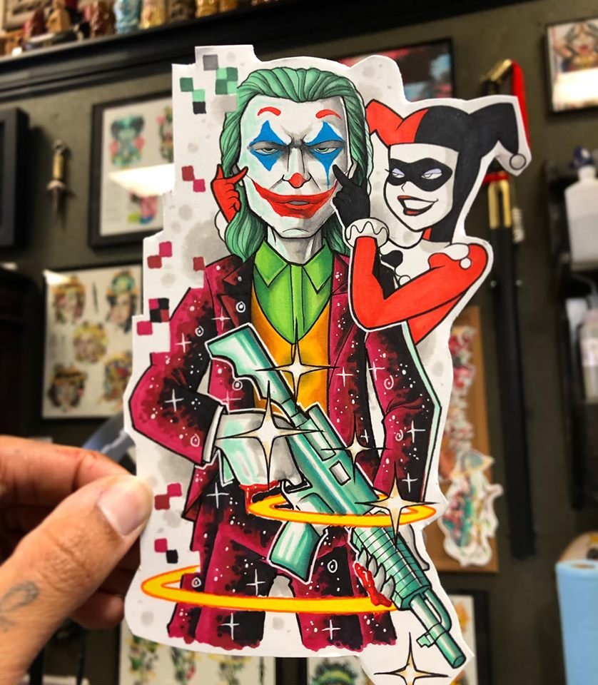 Joker and Harley Tattoo Flash