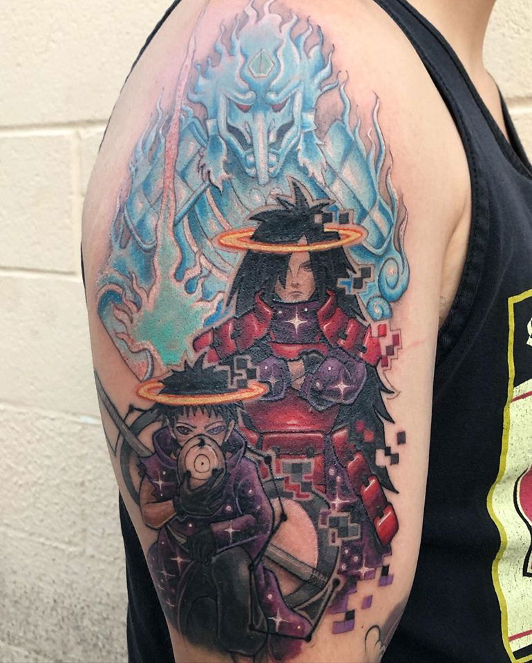 Cybertraditional Madara and Obito Tattoo