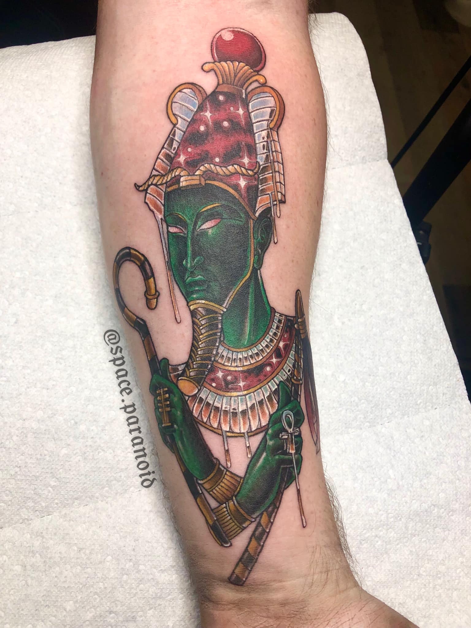 Cybertradtinoal Osiris (Ausir) Tattoo
