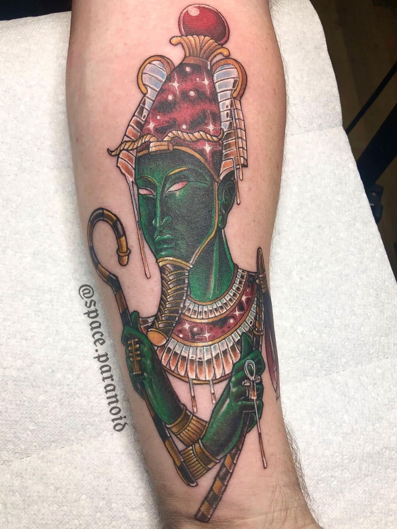 Cybertradtinoal Osiris (Ausir) Tattoo