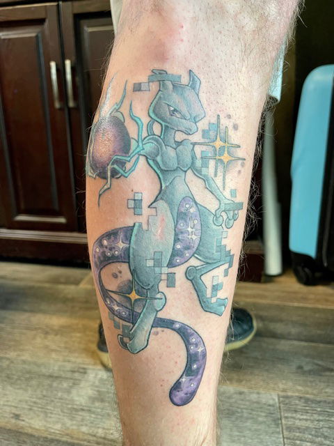 cybertraditional mewtwo tattoo