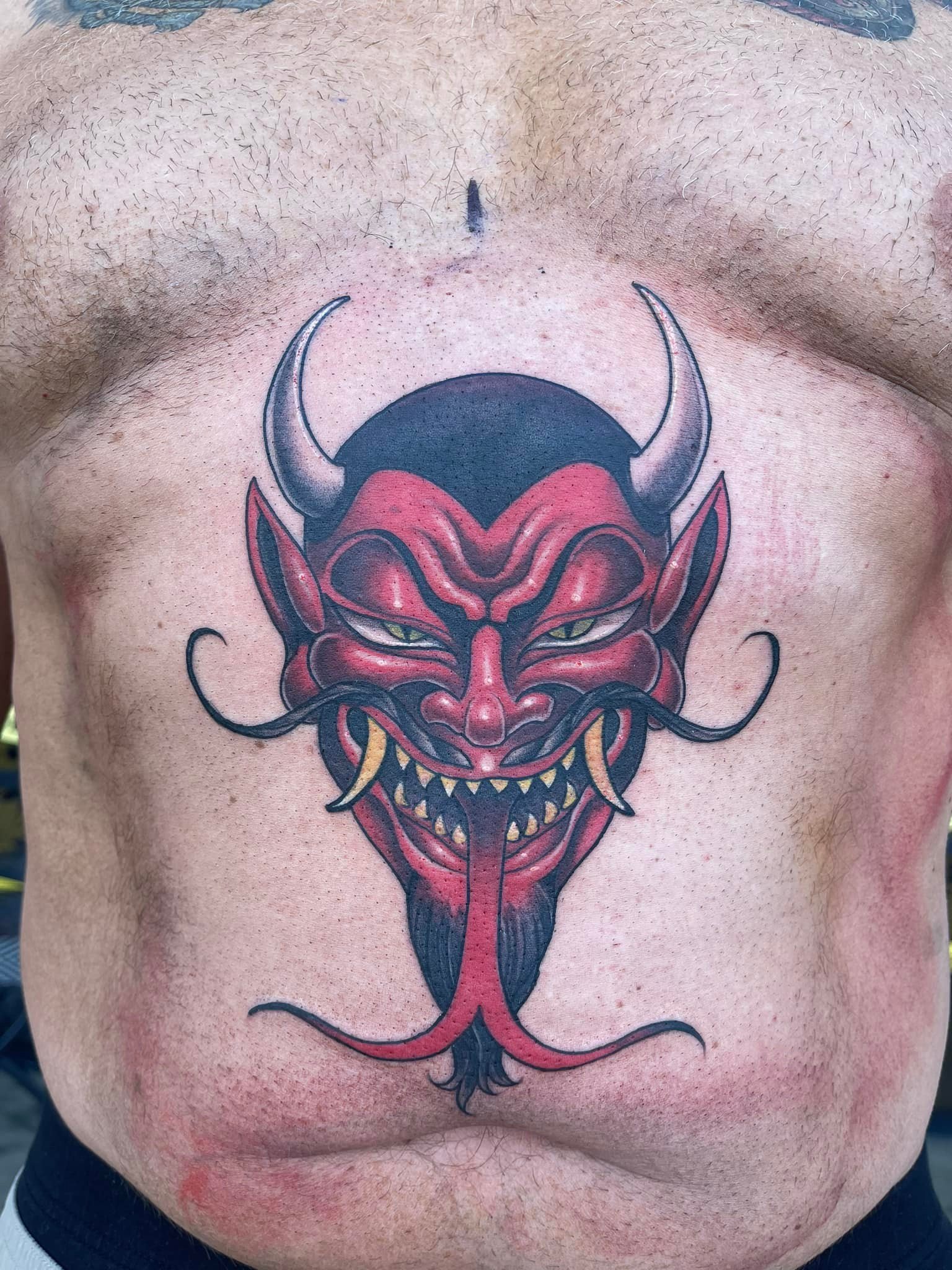Neo Traditional Devil head tattoo