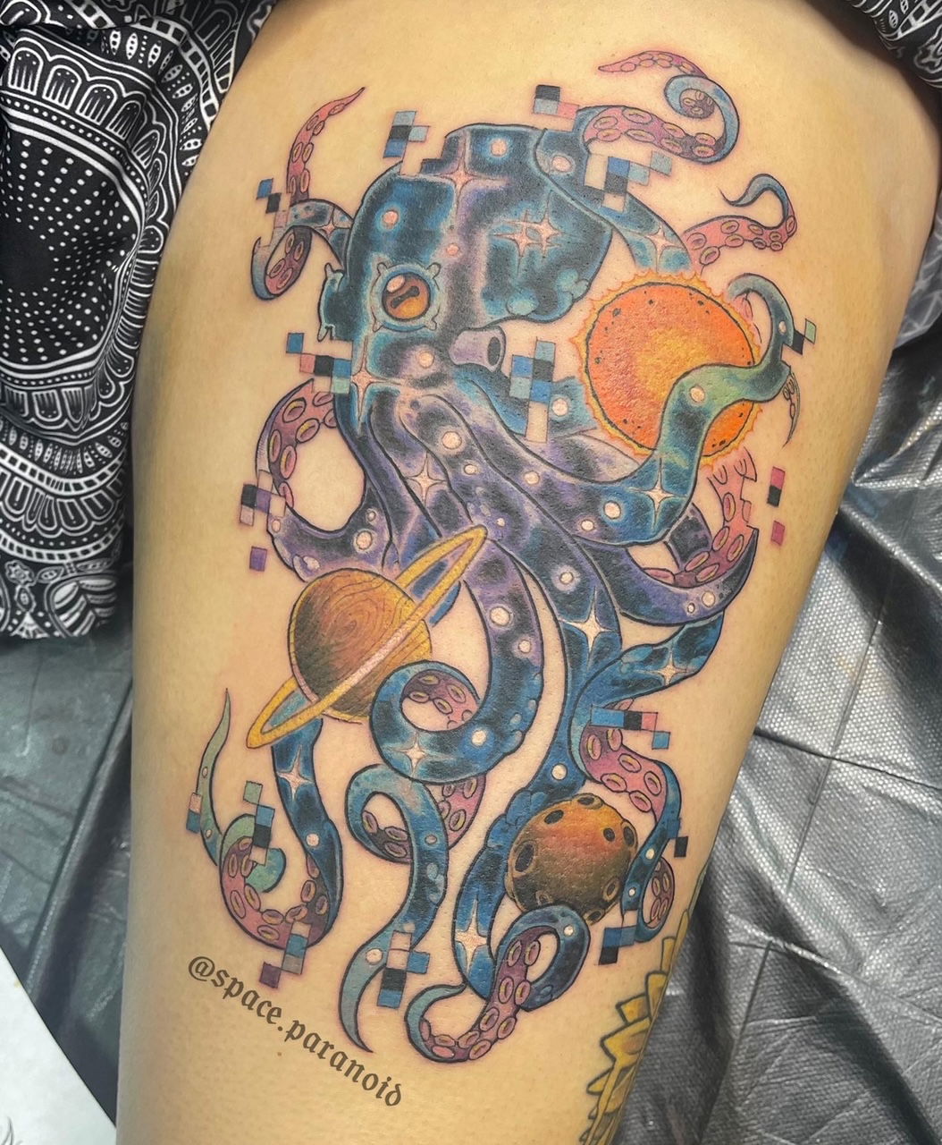 Galaxy Octopus Tattoo.