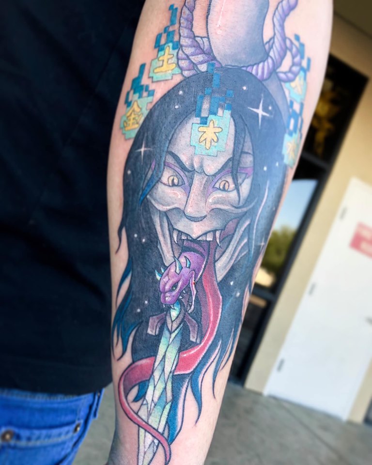 Cybertraditonal Orochimaru Tattoo The Art of B.Benjamin