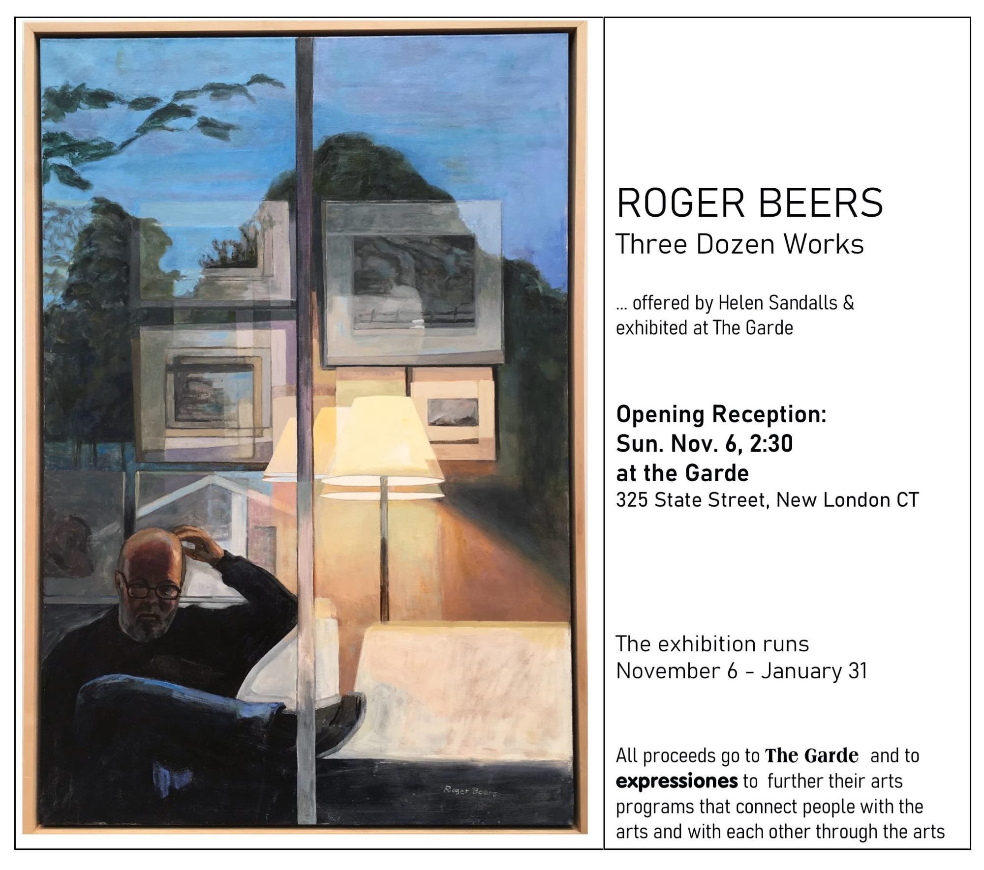 Roger Beer's Exhibition and fundraising at The Garde