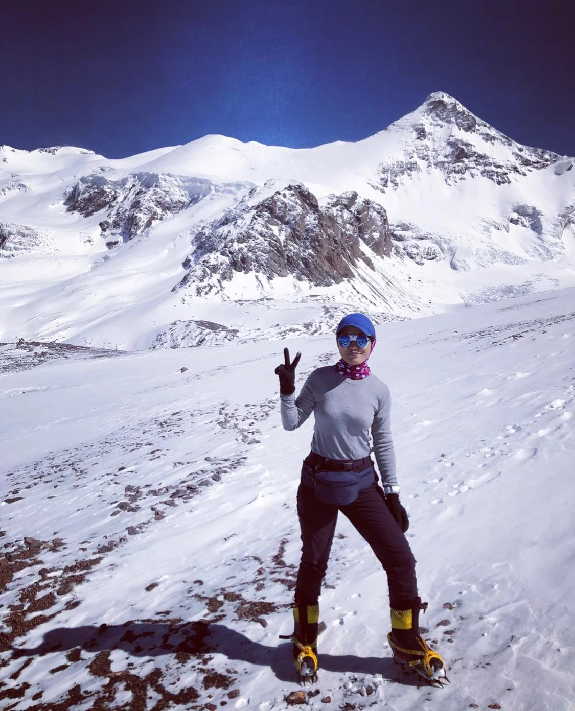 Miss Deeya Pun climbing Everest in April 2022