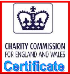 UK CHARITY COMMISSION CERTIFICATE