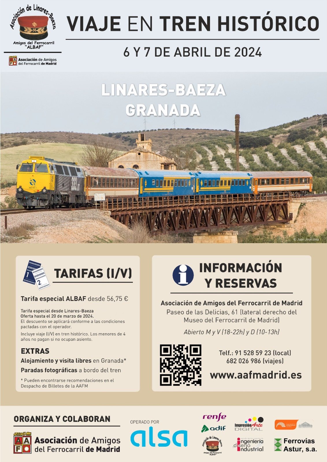 Viaje a Granada en tren histórico