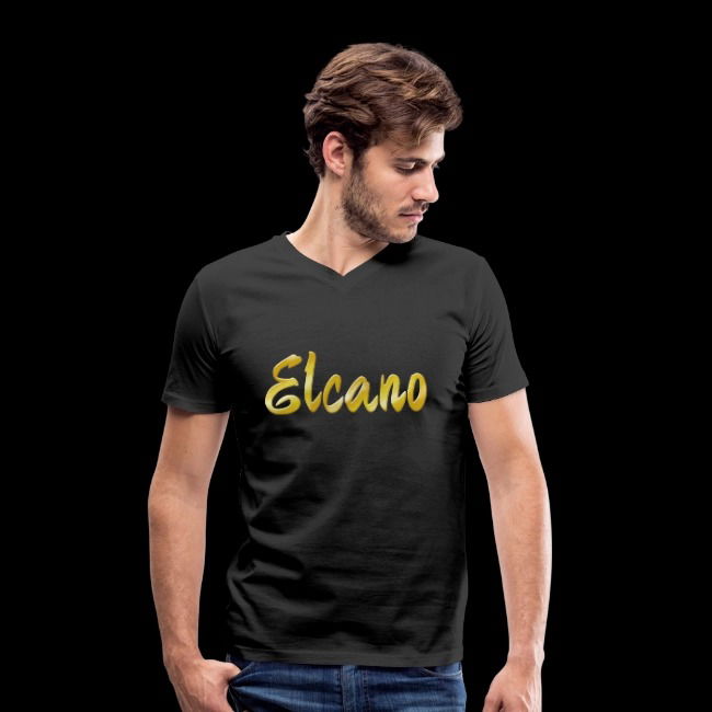 Männer Bio-T-Shirt mit V-Ausschnitt von Stanley & Stella - Elcano Schriftzug