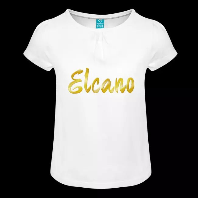 Mädchen-T-Shirt mit Raffungen - Elcano Schriftzug