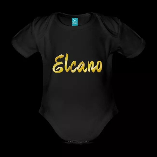 Baby Bio-Kurzarm-Body - Elcano Schriftzug