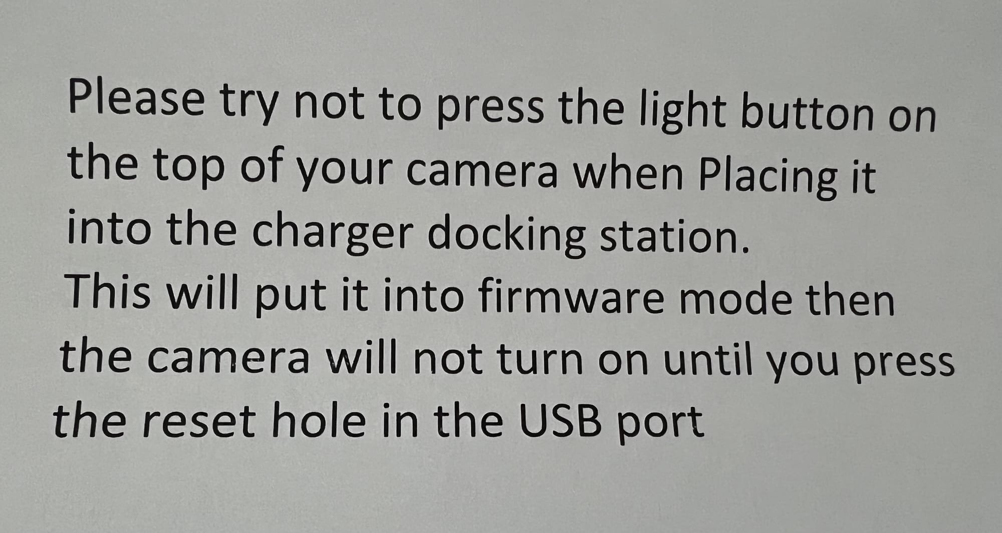 Important information about the G1 body camera