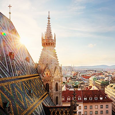 Blick vom Stephansdom, Wien