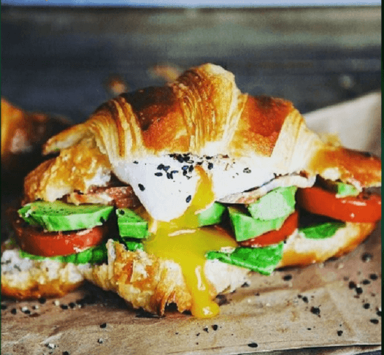 #21 Smoked Turkey Bacon, Avocado, Tomato, Egg on Croissant