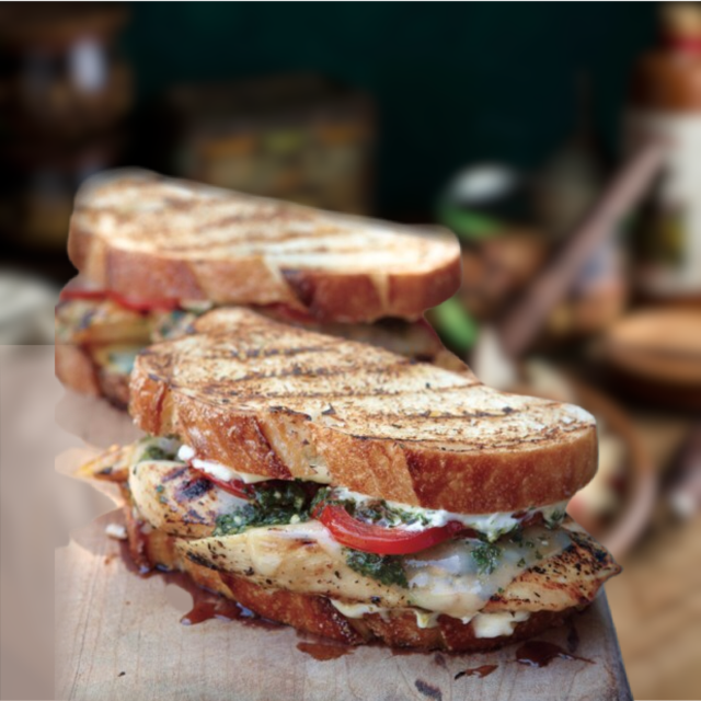 #3 Sous vide Chicken Breast Panini, Sun-dried tomato Pesto