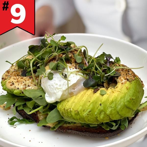 #9 Avocado Toast With poached egg on Multigrain Bread