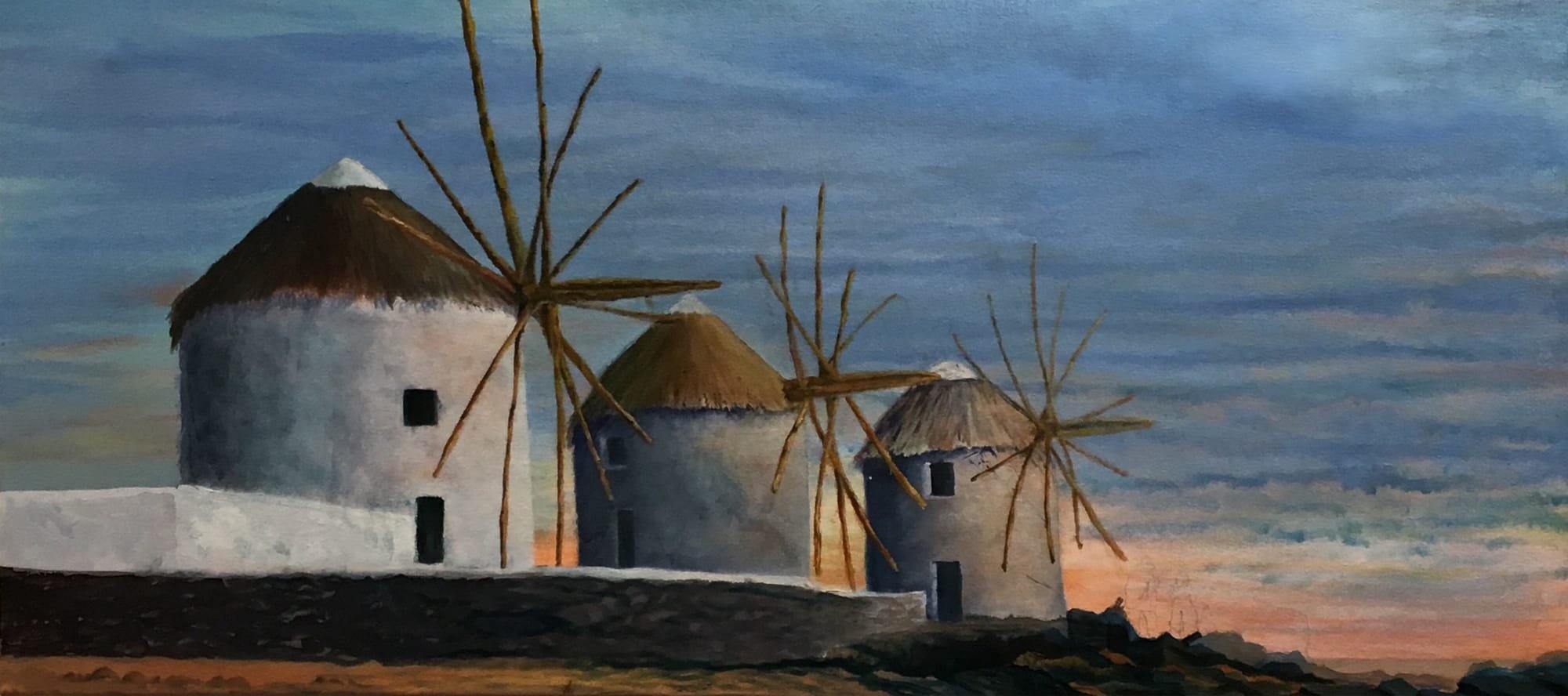 Mykonos island windmills
