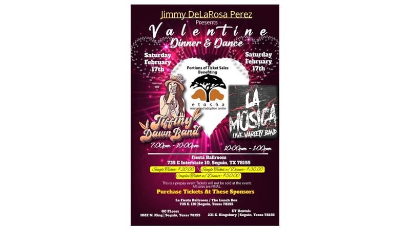 JIMMY DeLaRosa PEREZ PRESENTS: VALENTINE DINNER & DANCE