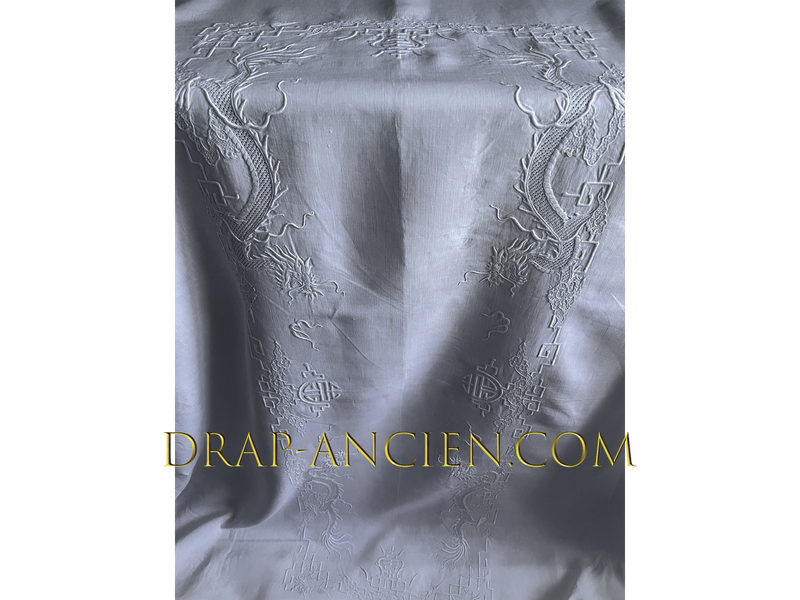Nappe En Lin Pur Brodée Main – 12 Pièces, Style Rustique Et élégant, Couleur écru