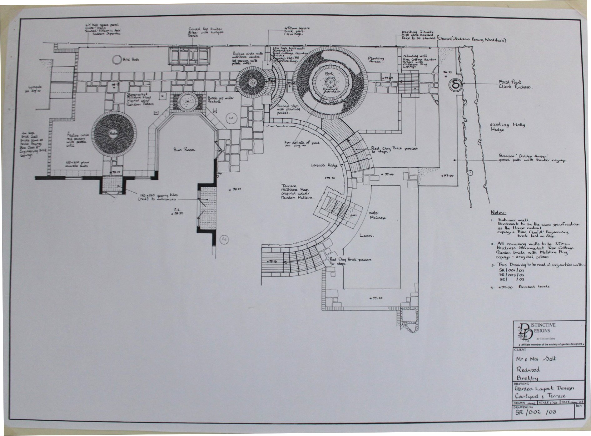 DETAIL PLAN COURTYARD AND TERRACE