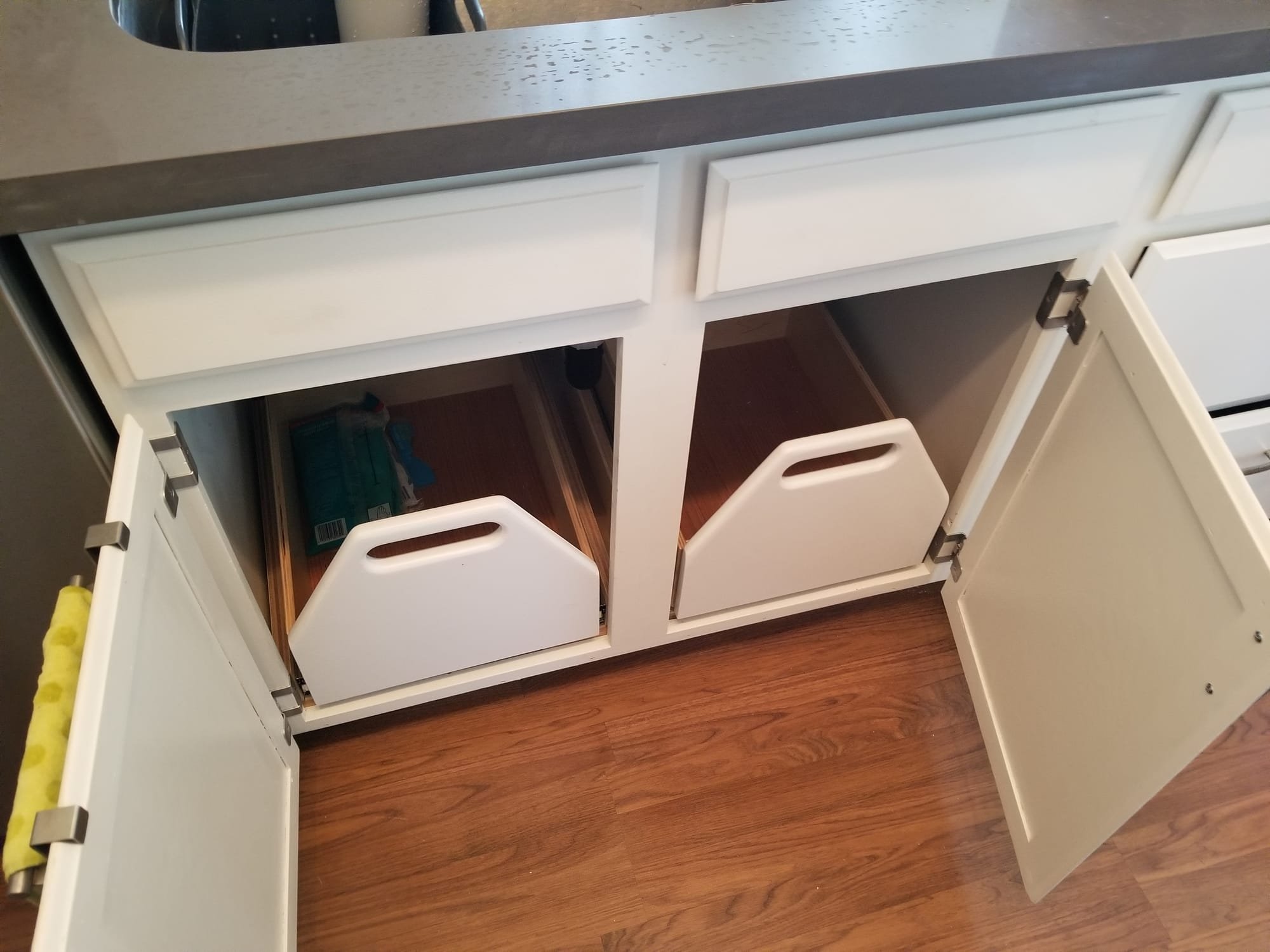 Added taller drawer fronts so you don't have to bend over