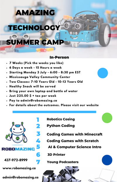 AMAZING CODING &amp; ROBOTICS SUMMER CAMP 2023 image