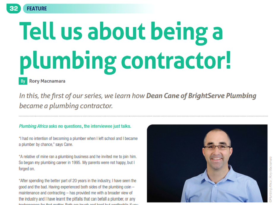 ...In the news. As featured in the February 2022 edition of the Plumbing Africa Magazine: