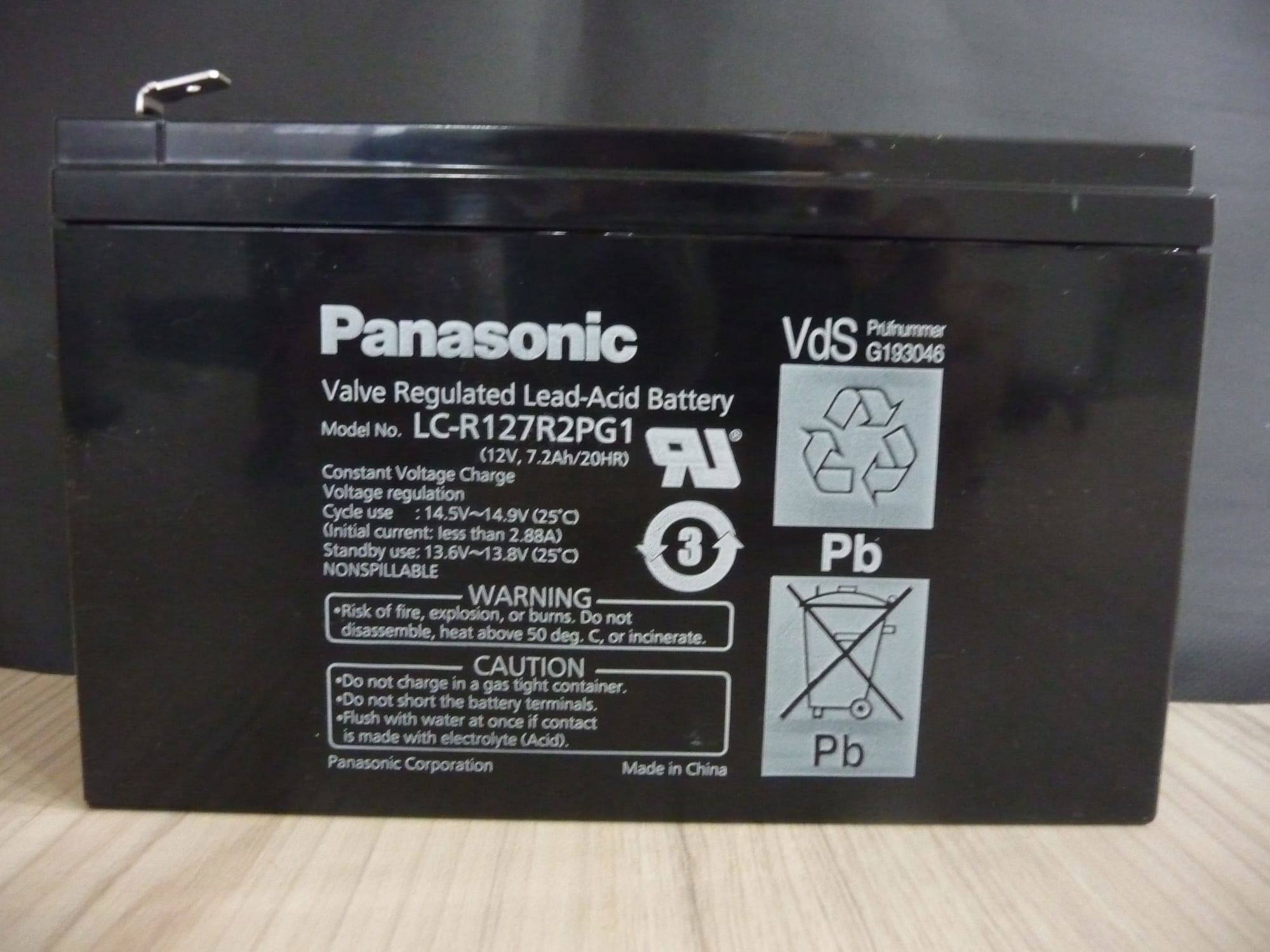 Panasonic 12V / 7.2 Ah