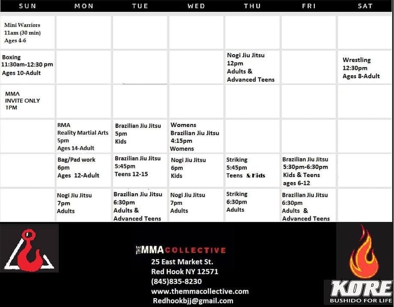 Schedule - The MMA Collective