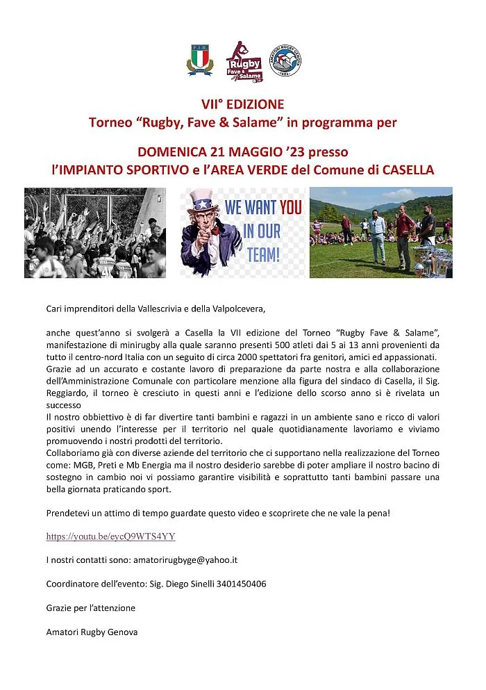 VII Torneo "Rugby, Fave e Salame"