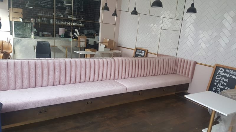 Banquette seats made on measure