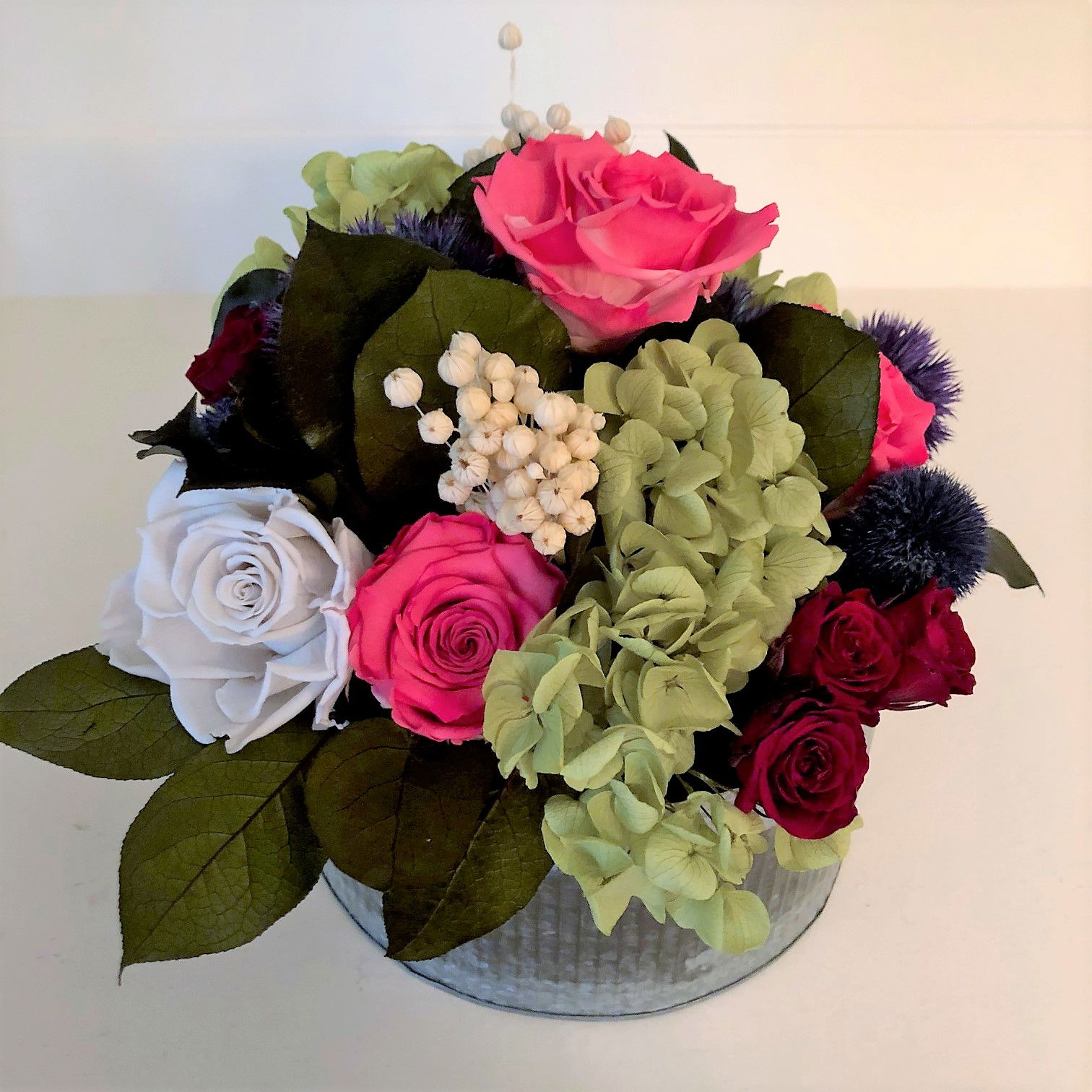117 Multi-color Roses and Hydrangea