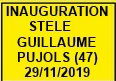 INAUGURATION STELE POUR GUILLAUME