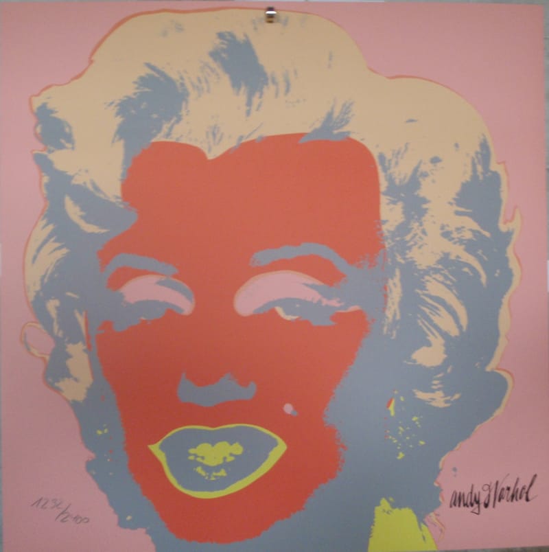 Andy Warhol Marilyn Monroe Lithograph Portrait