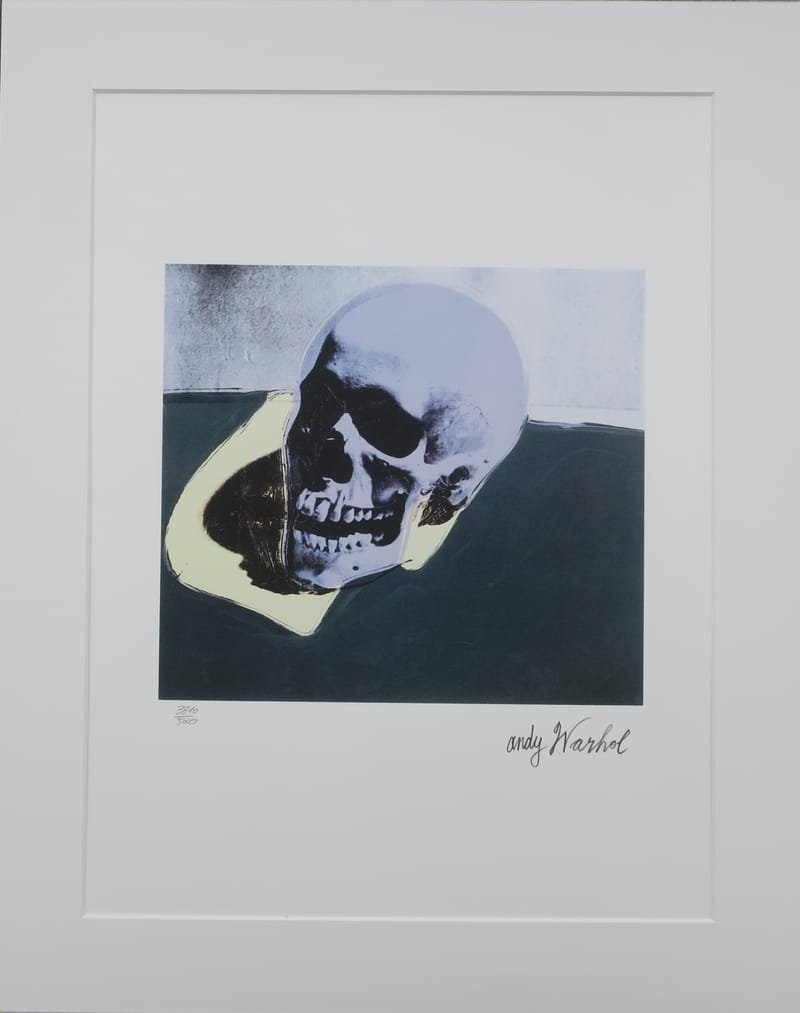 Andy WARHOL Skull Lithograph blue