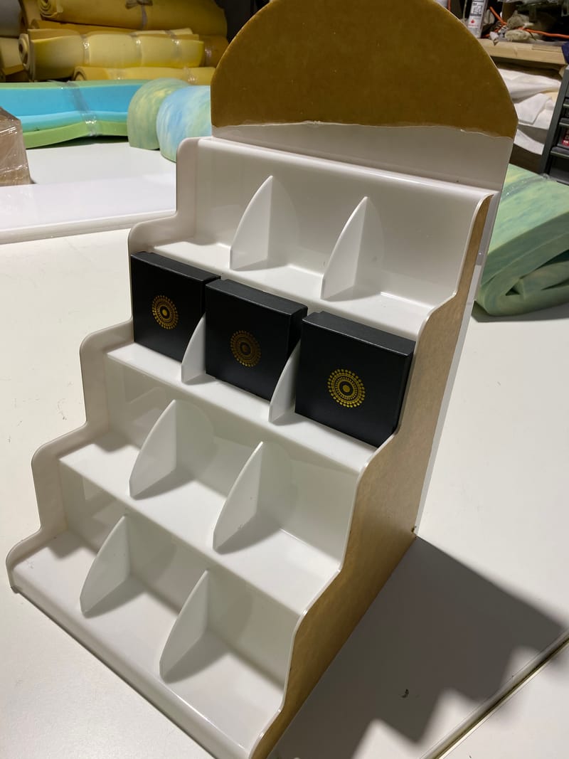 Custom White Acrylic Shop Display Prototype MuseumBoxes