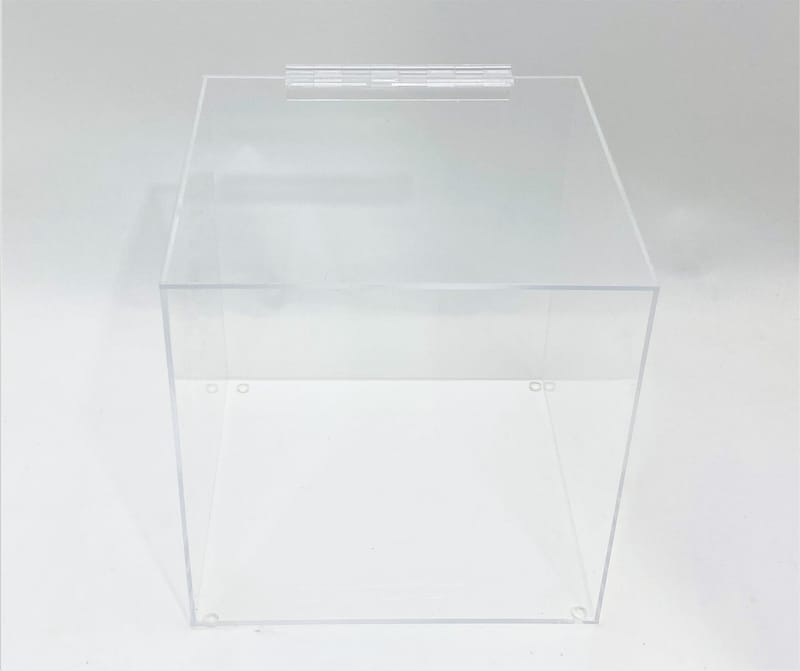 Clear Acrylic 5 Sided Boxes W Hinged Lid Museumboxes