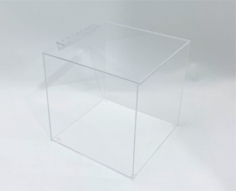 Clear Acrylic 5Sided Boxes w/ Hinged Lid MuseumBoxes