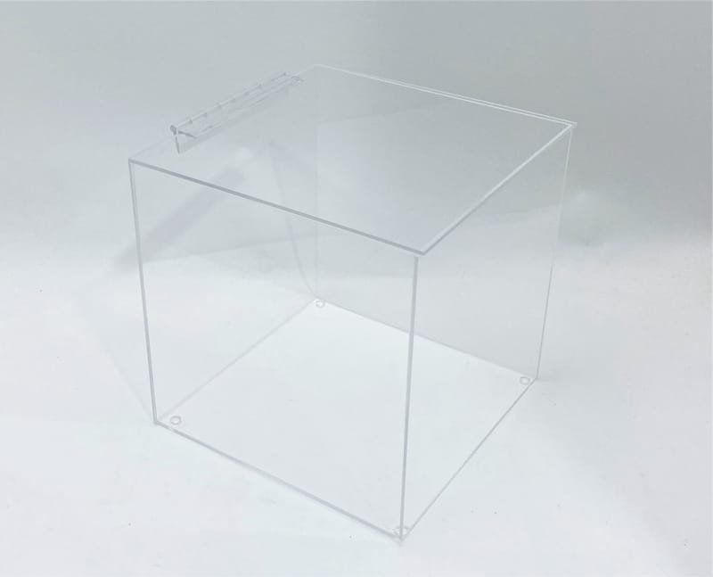 Acrylic 5-Sided Box w/ Hinged Lid