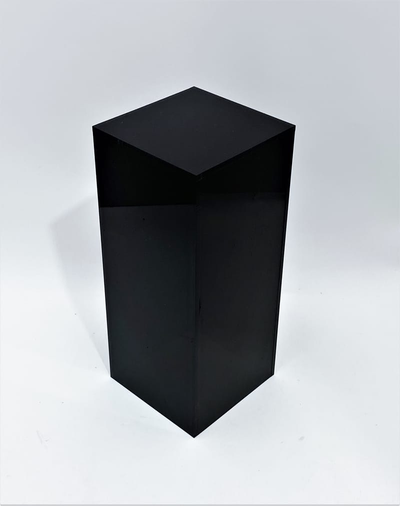 Black Acrylic Display Pedestals - MuseumBoxes