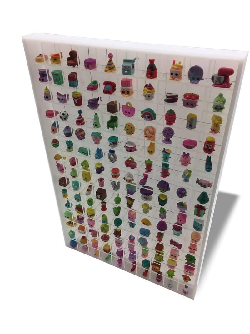 Large Wall Hanging Acrylic Showcase for Collectibles-150 Openings  Compatible With Shopkins 