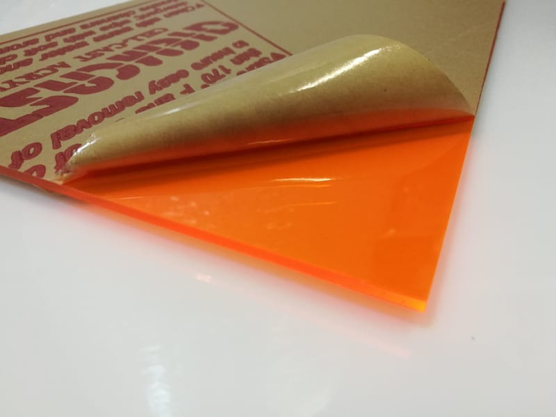 12 X 12 Fluorescent Orange Acrylic Plexiglass Sheets 1 8 Thick Museumboxes