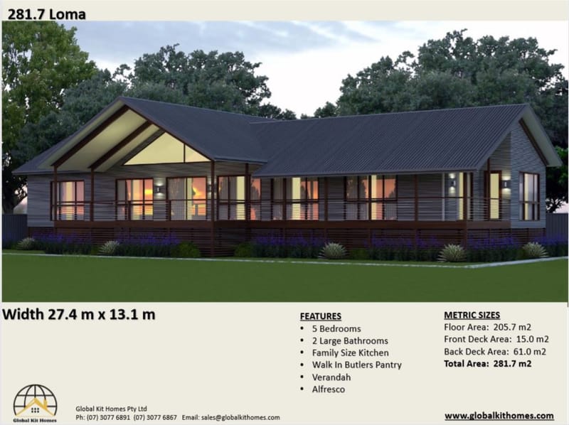 5 Bedrooms Global Kit Homes