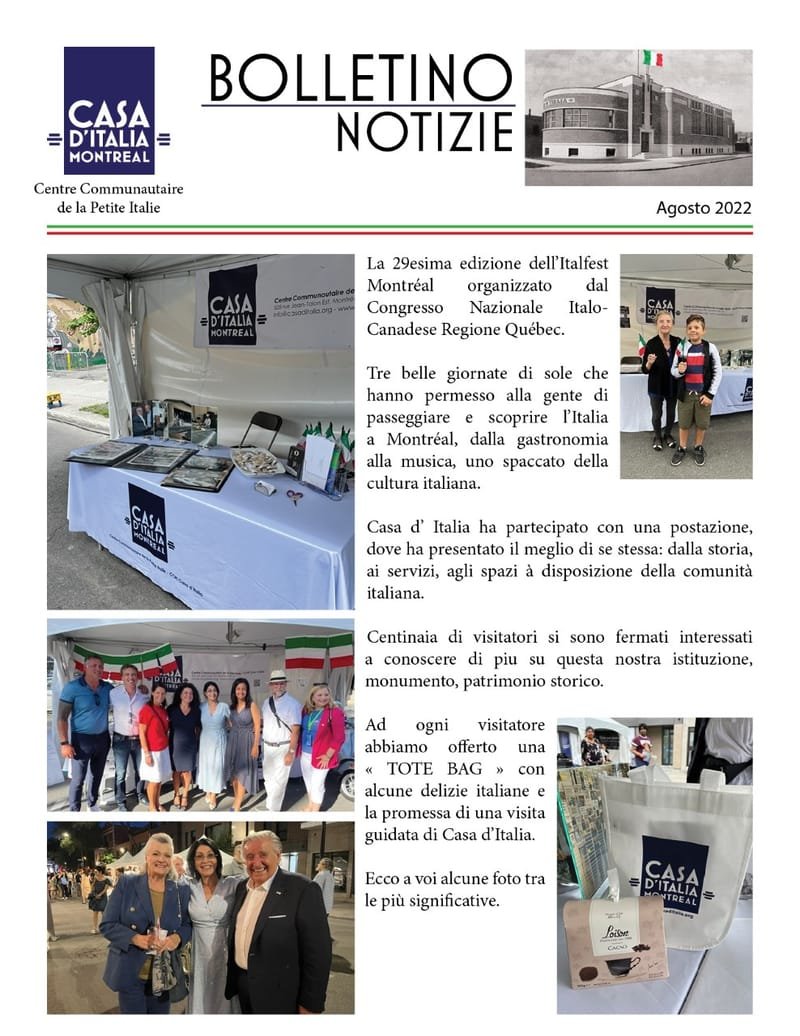 Bollettino - Lettre d'information - Bulletin